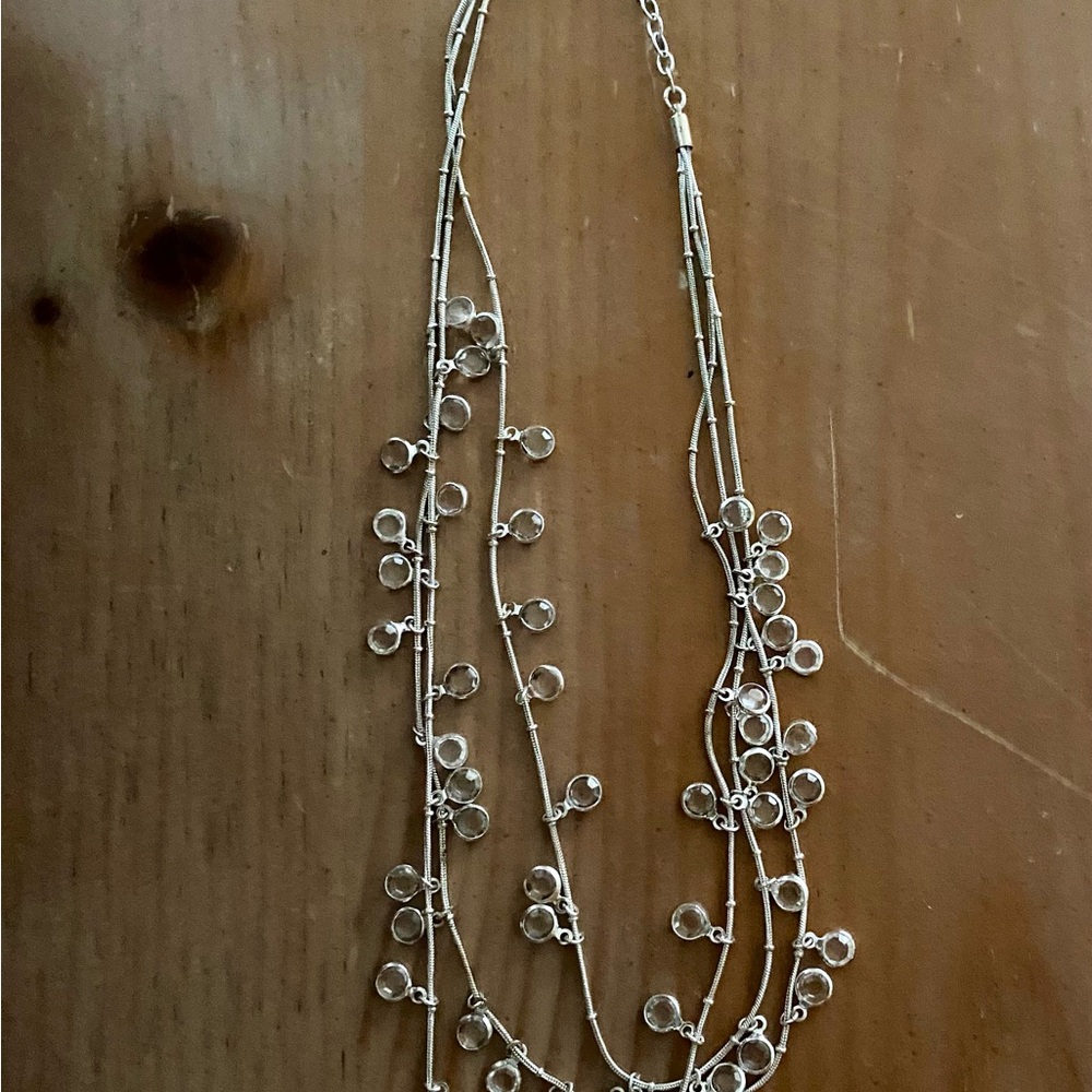 Elegant Silver Multi-Strand Necklace